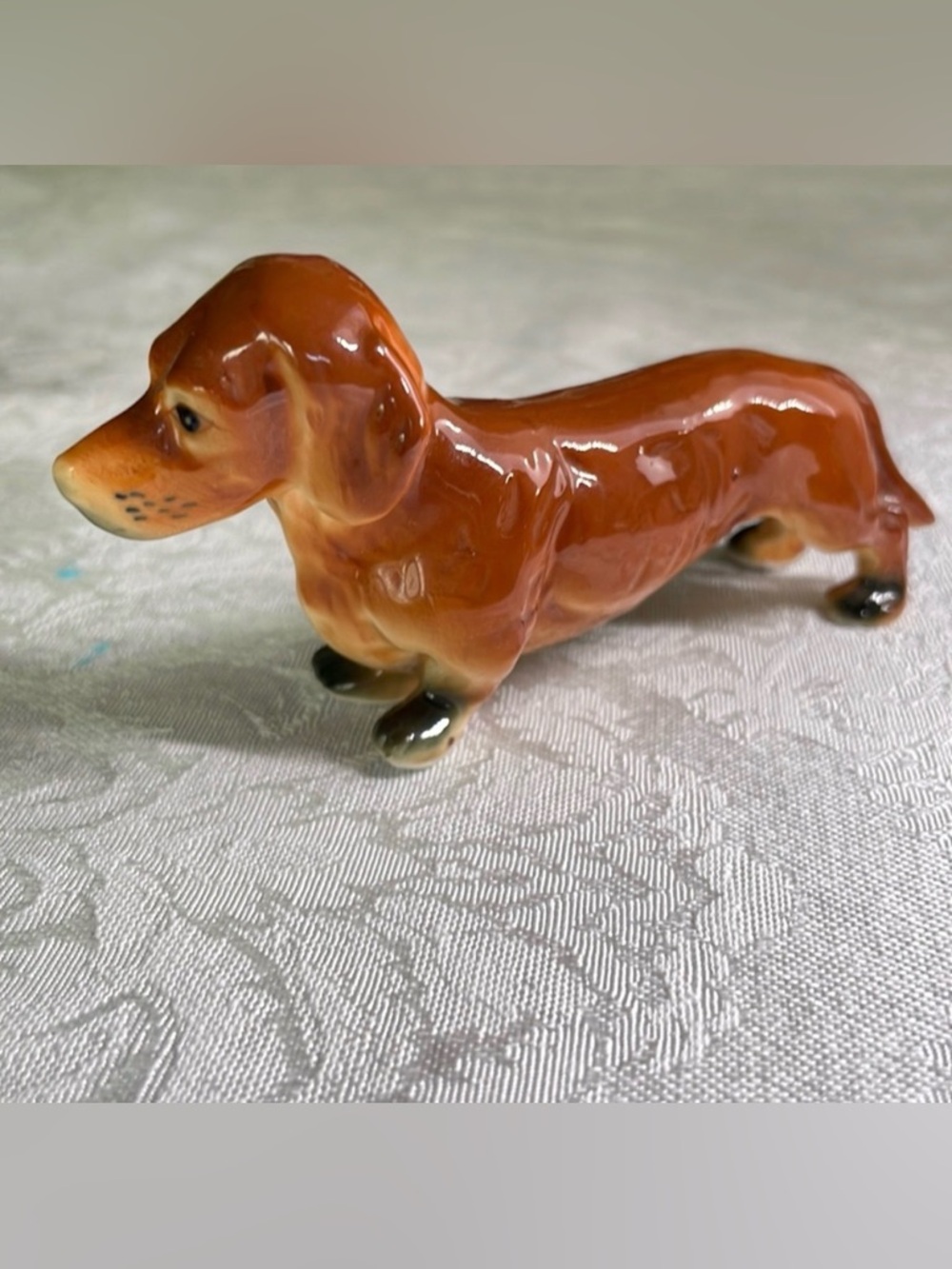 Dachshund vintage  porcelain figurine.